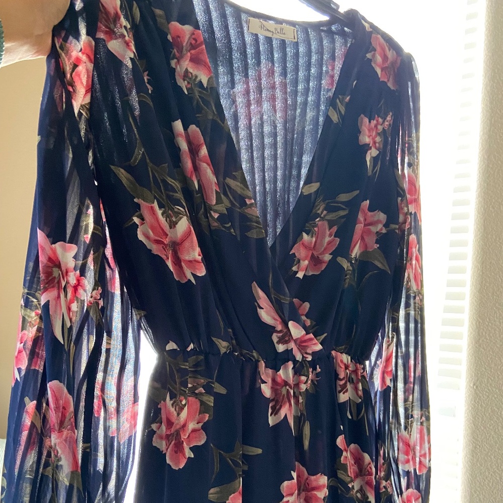 Navy Floral dress